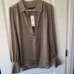 Banana Republic Silky collar blouse NWT